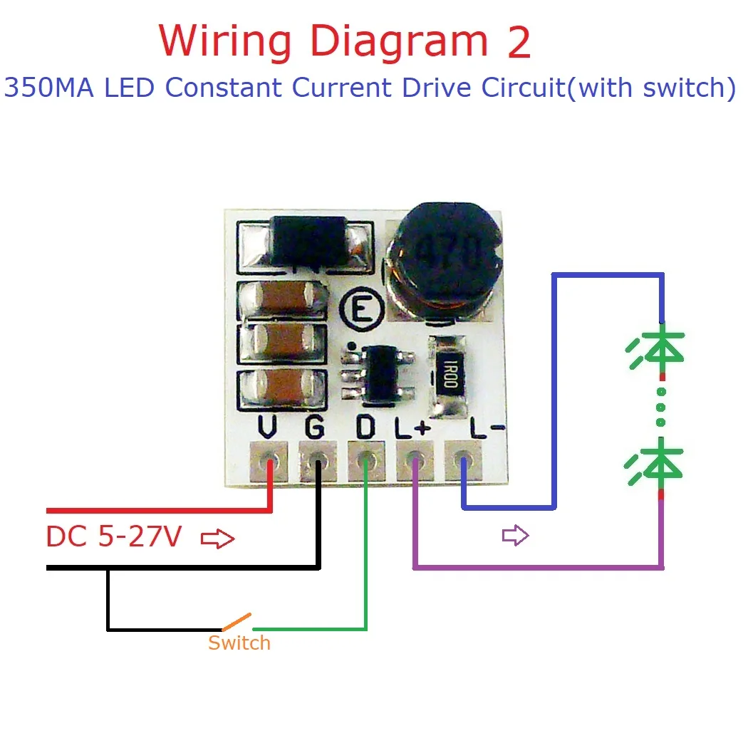 LD2635MA DC 5-27v 350ma step-down hb led driver module adjustable pwm controller dc-dc buck constant current converter