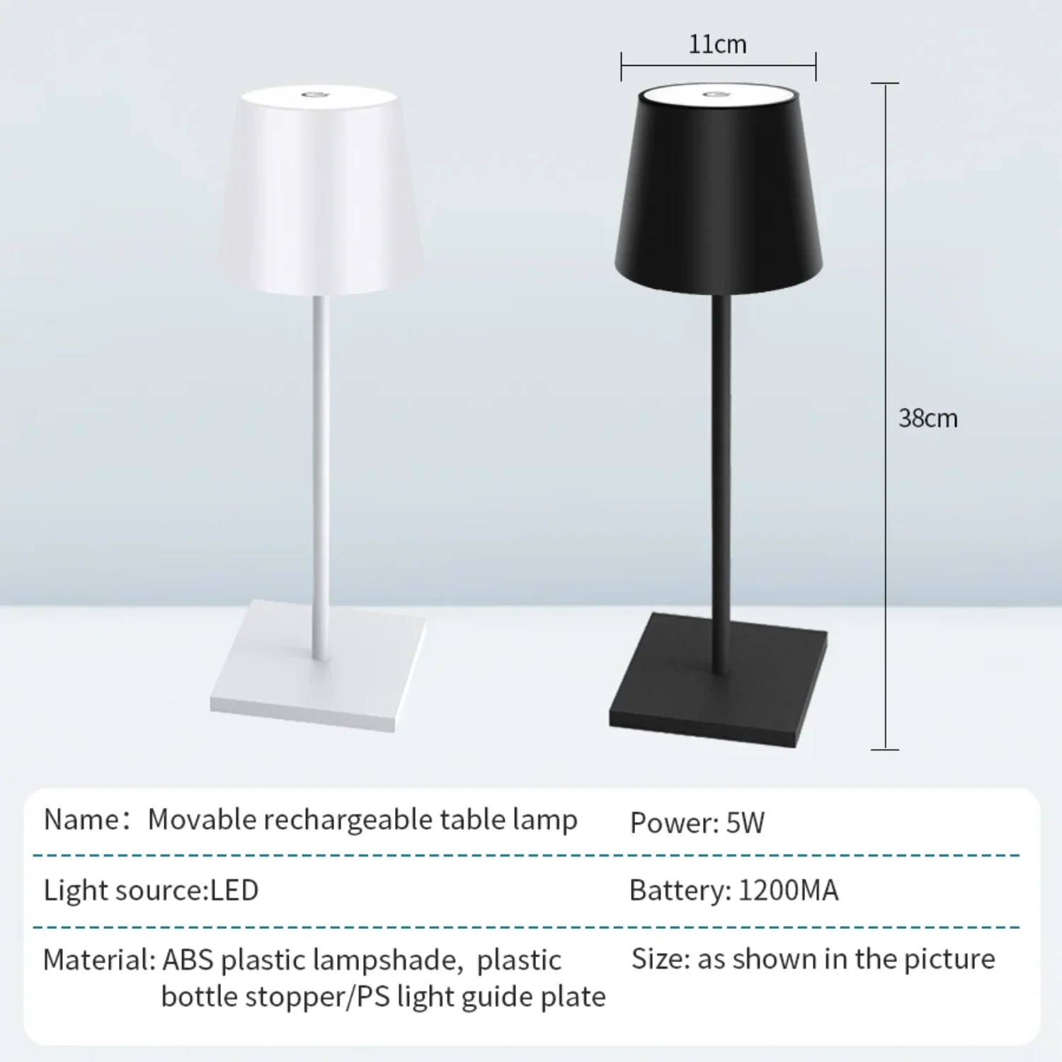 Oplaadbare tafellamp USB Draadloos opladen Bureaulamp Nachtkastje Nachtlampje Slaapkamer Studeerkantoor Café Clubs