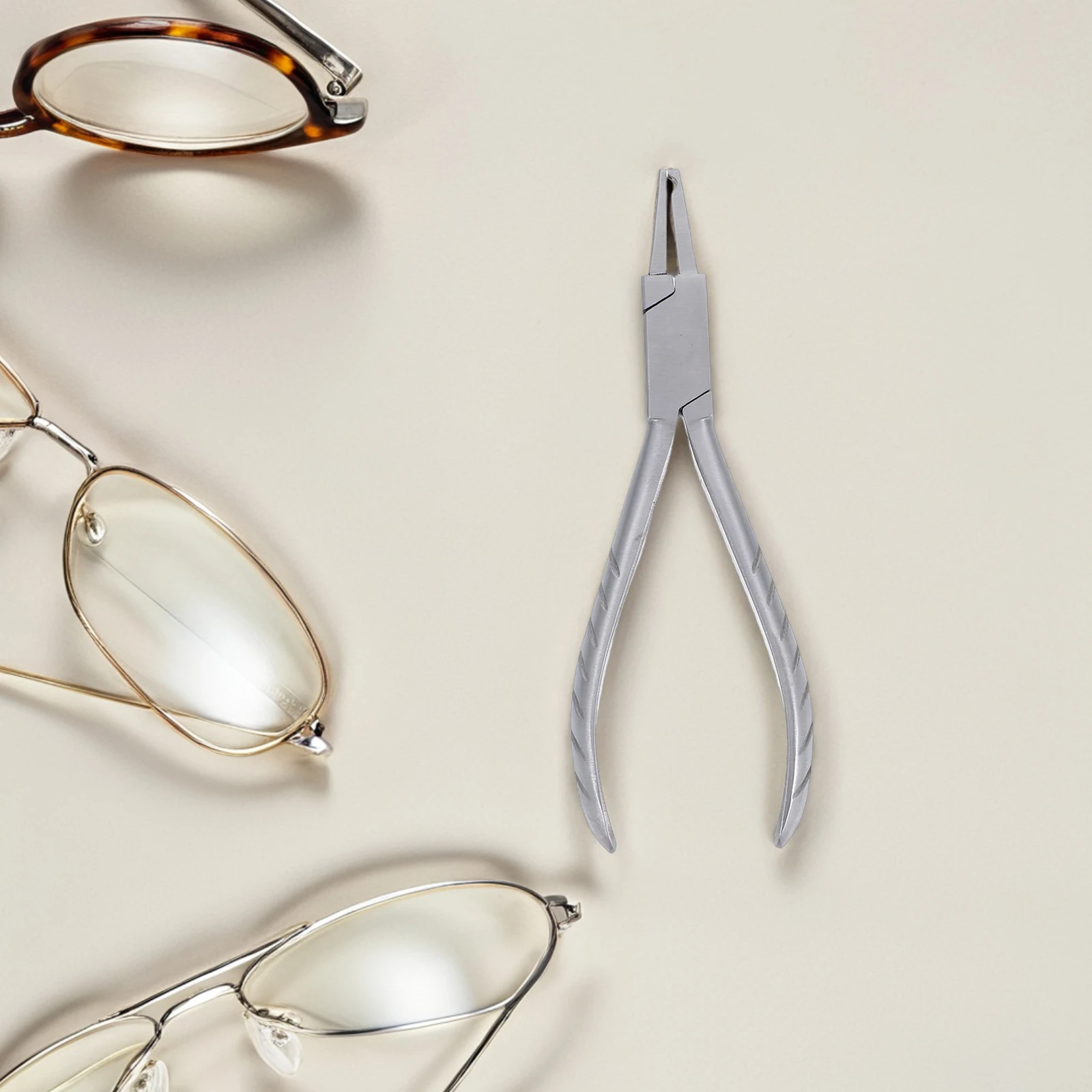 

Glasses Repair Tool Metal Durable Pliers for Eyeglass Scratch Remover Nose Pad Adjuster Temple Fixing DIY Hand Tool