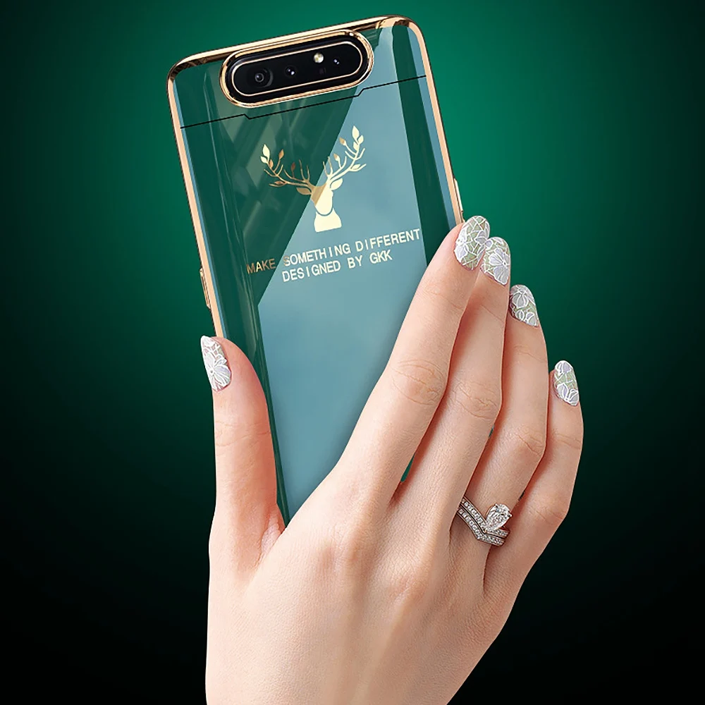 Für Samsung A80 Handy hülle All-Inclusive Anti-Fall magnetische A80 kreative Linse Handy Schutzhülle