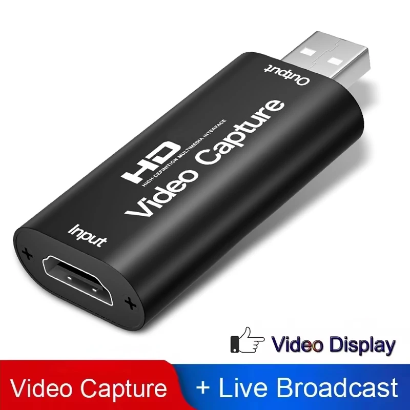 Metal HDMI-compatible 4K to USB2.0 Video Capture Card Video Grabber Record Box for PS4 Game DVD Camera Recording Live Streaming