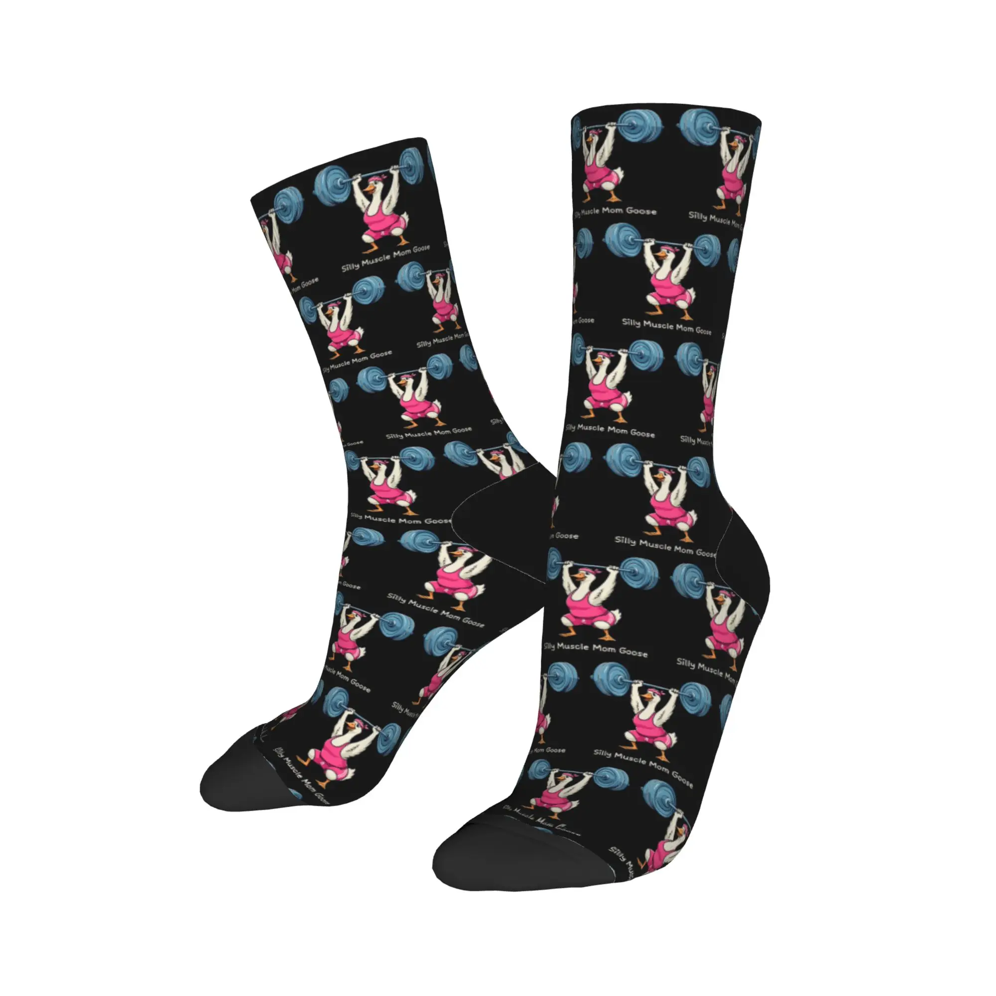 Muscle Mommy Silly Goose Socks  Non Skid Stockings Couple Soft Breathable Climbing Socks Autumn Trendy Graphic Socks