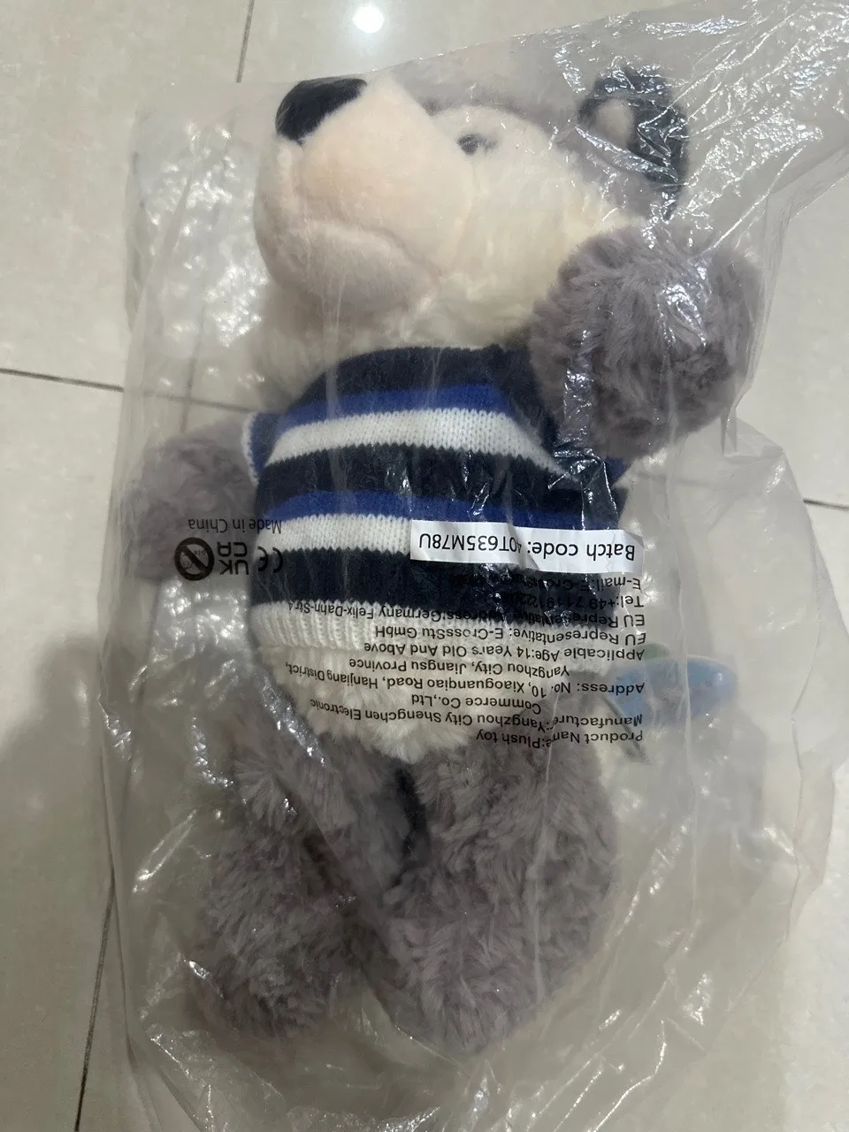 

Handsome Sweater Husky Plush Toys Cozy Fluffy Cartoon Husky Doll Cute Lifelike Doggy Toys Kids Companion Nice Birthday Gift