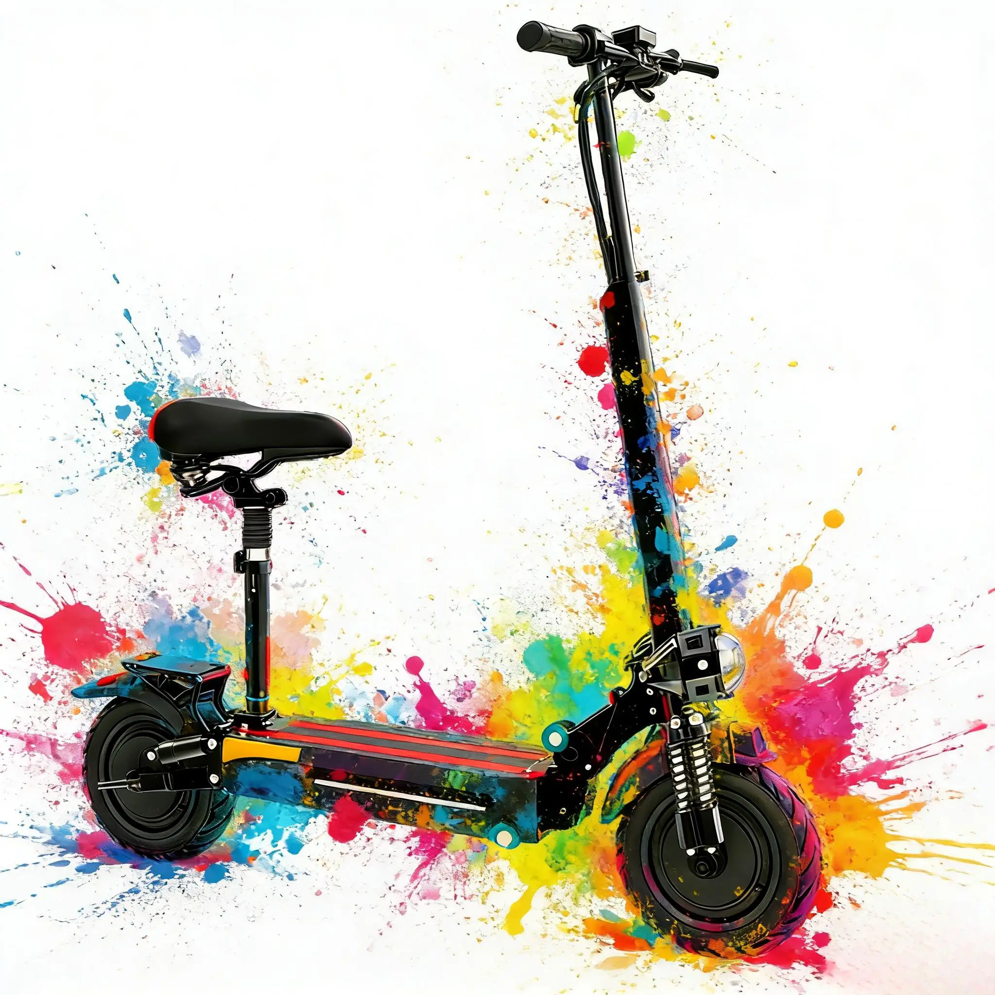 

Электросамокат X500 для взрослых, 10-дюймовые бескамерные шины, запас хода 40 миль, максимальная скорость 40 миль/ч, два двигателя по 2000 Вт, складной электросамокат