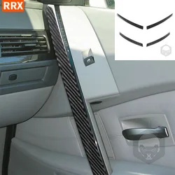 For BMW 5 Series E60 2004 2005 2006 2007 Doors Push Pusher Panel Cover Trim Sticker Carbon Fiber Car Interior Accessories