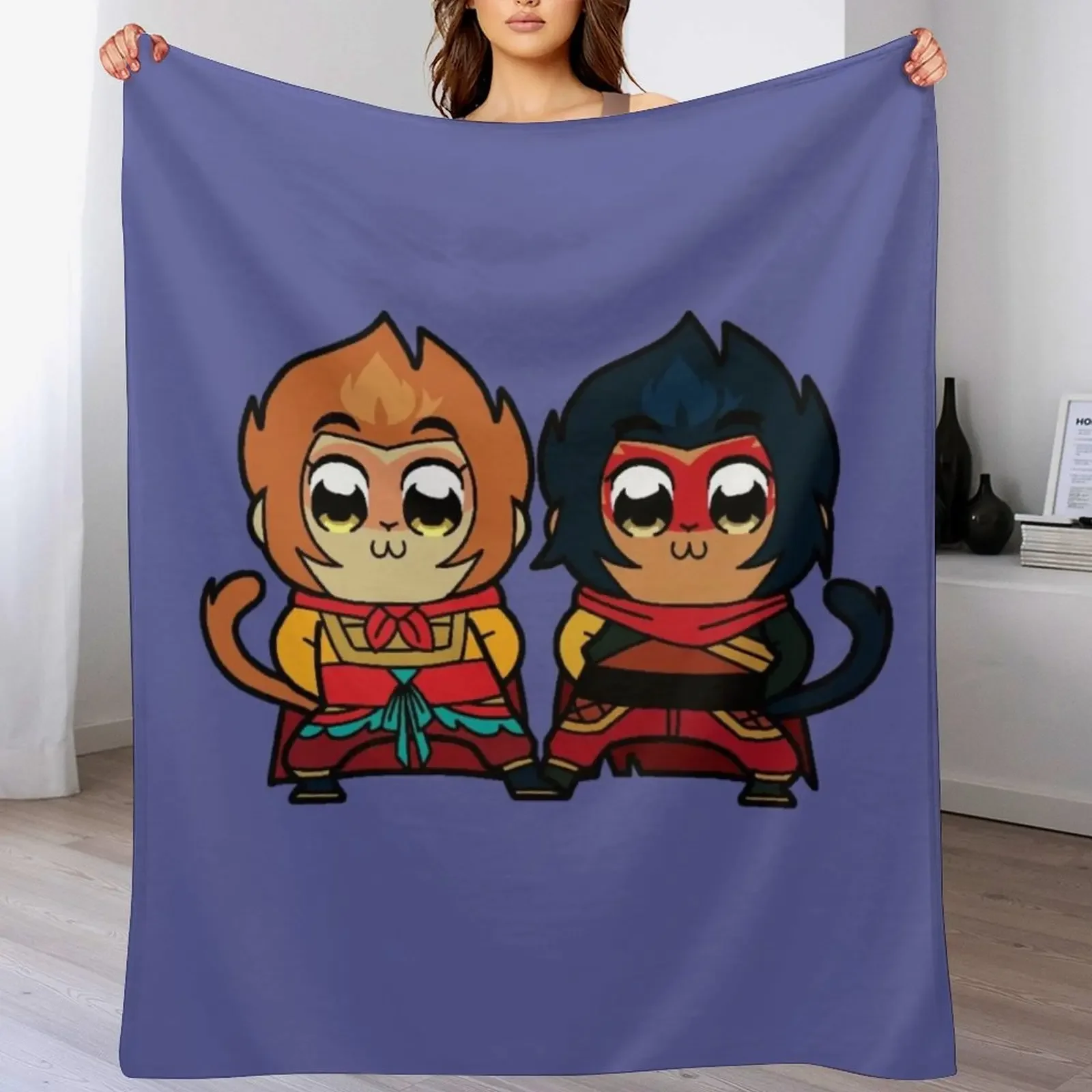 

Одеяло Pop Team SWK & Macaque Волосатое роскошное дизайнерское зимнее постельное белье аниме Одеяла