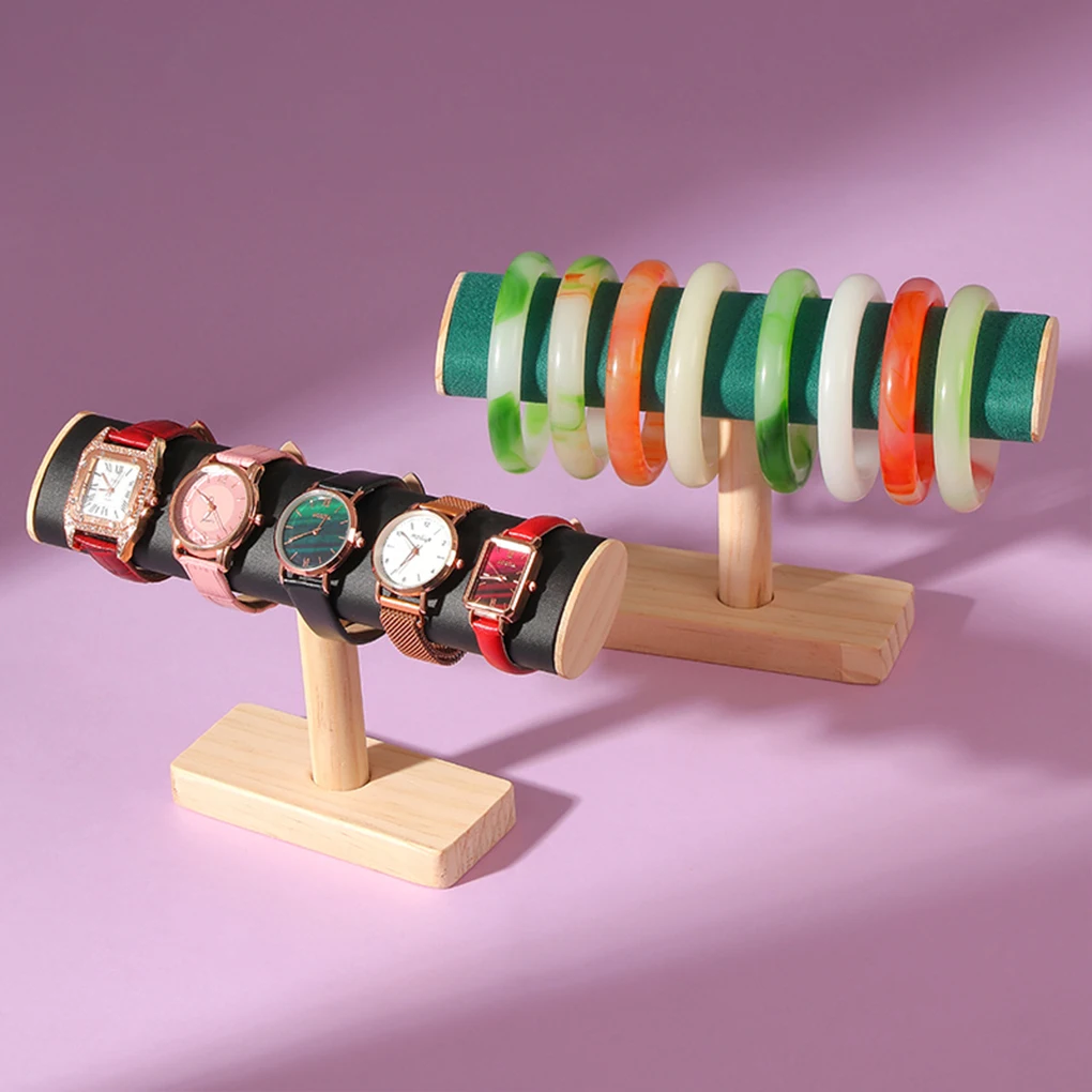 Squisito espositore per braccialetti artigianali Linea liscia Texture di fascia alta Ampio spazio di visualizzazione