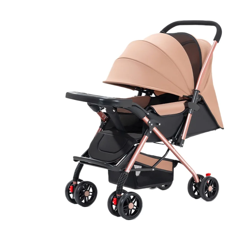 Zwei-Wege-Kinderwagen 2025, neues Modell kann sitzen und liegen, zusammenklappbarer, leichter Kinderwagen mit hoher Sicht, Kinderwagen für 0–3 Jahre