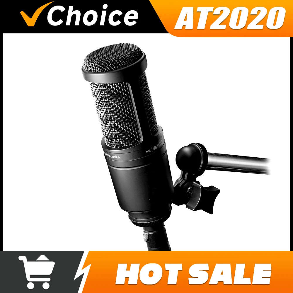 

Audio Technica Professional AT2020 Cardioid Condenser Microphone Ideal for Home Studios Podcasting Offering Superior Sound