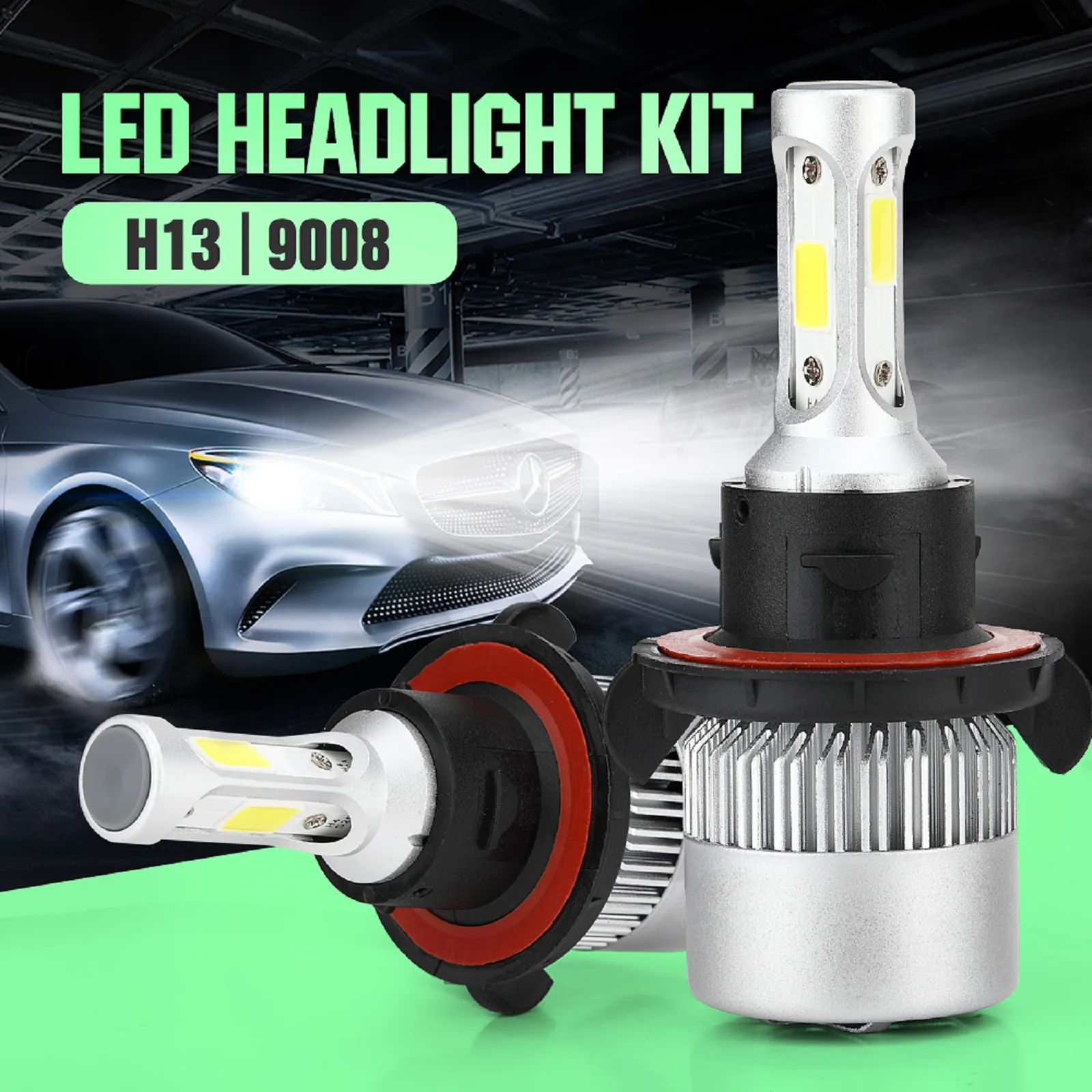 

1 Pair S2 H7 LED 8000LM Car Headlight Bulbs H1 LED H4 H8 H9 H11 Headlamps Kit 9005 HB3 9006 HB4 Auto LED Lamps DC9-32V fog light