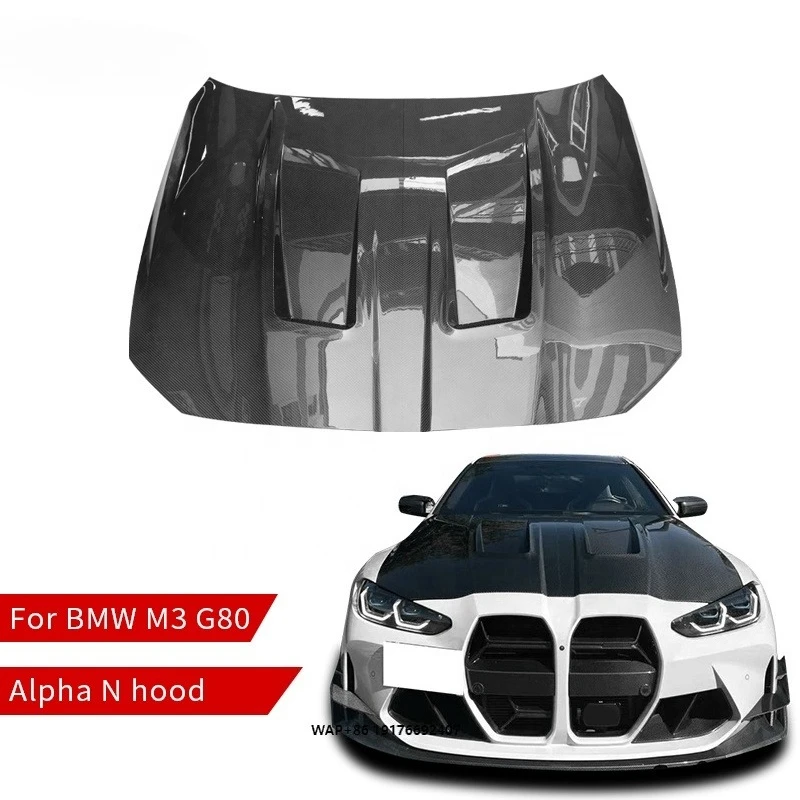 Best Selling Dry Carbon Fiber Upgrade to Alpha N Style Car Auto Parts Engine Cover Hood for M3 G80 M4 G82 G83