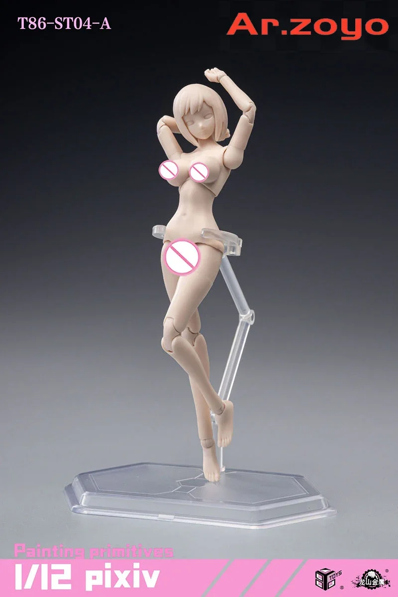 86 zabawek T86-ST01 Super elastyczny wspólne Body w skali 1/12 z figurką z motywem białej pszenicy w kształcie głowy Anime