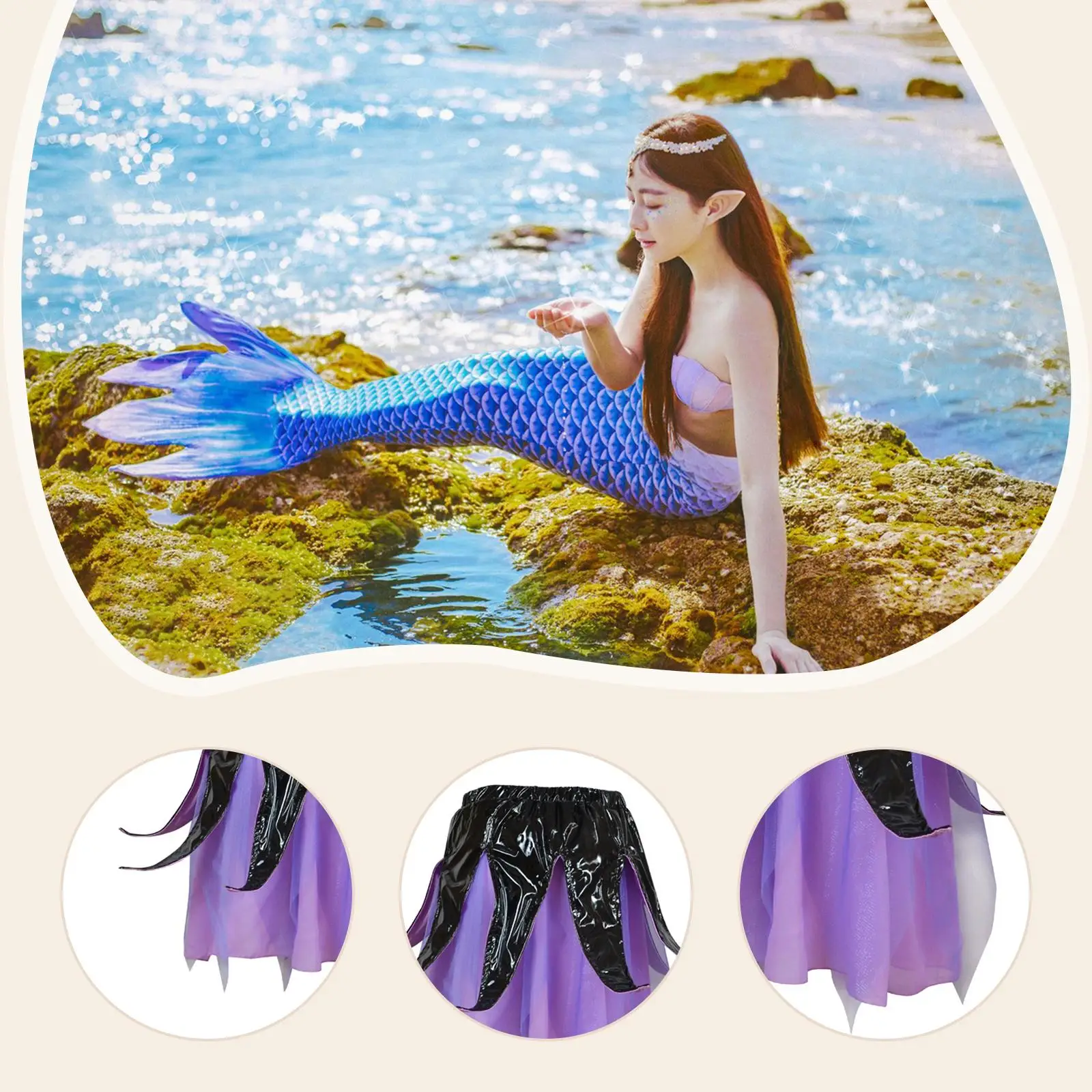 Women’s Sea Creature Dress Octopus Skirt Cosplay Tutu Apparel for Stage Performance and Themed Events