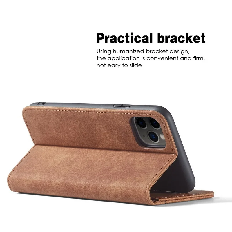 For iPhone 16 Pro Max 17 18Pro 15 Plus Flip Cell Phone Cover Magnetic Flip Cover PU Leather TPU Holder Mobile Phone Case view 5