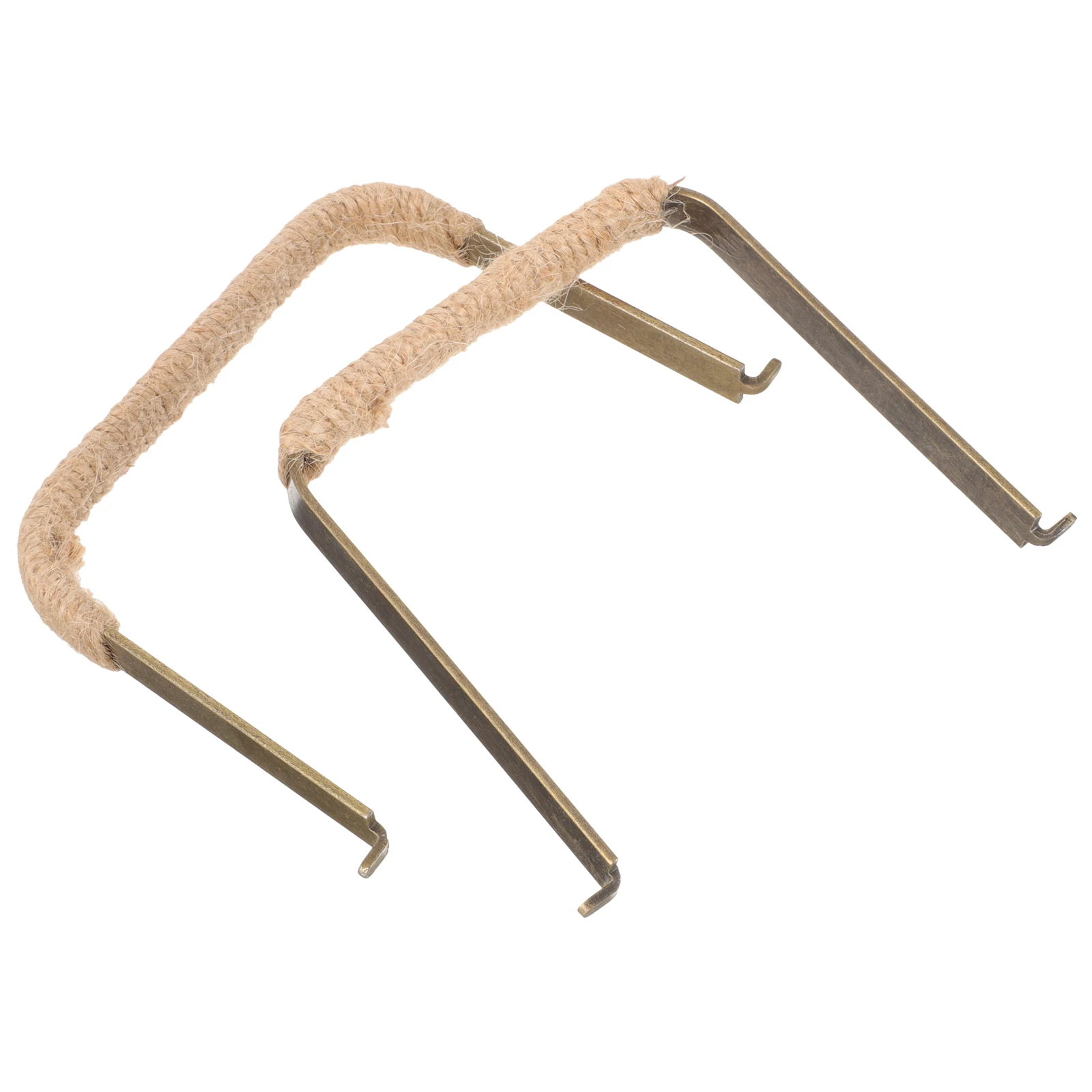 

2 Pcs Vintage Copper Teapot H Ergonomic Kettle Grip Compact Replaceable Retro Kitchen Gadgets Stainless Steel Braided Rope