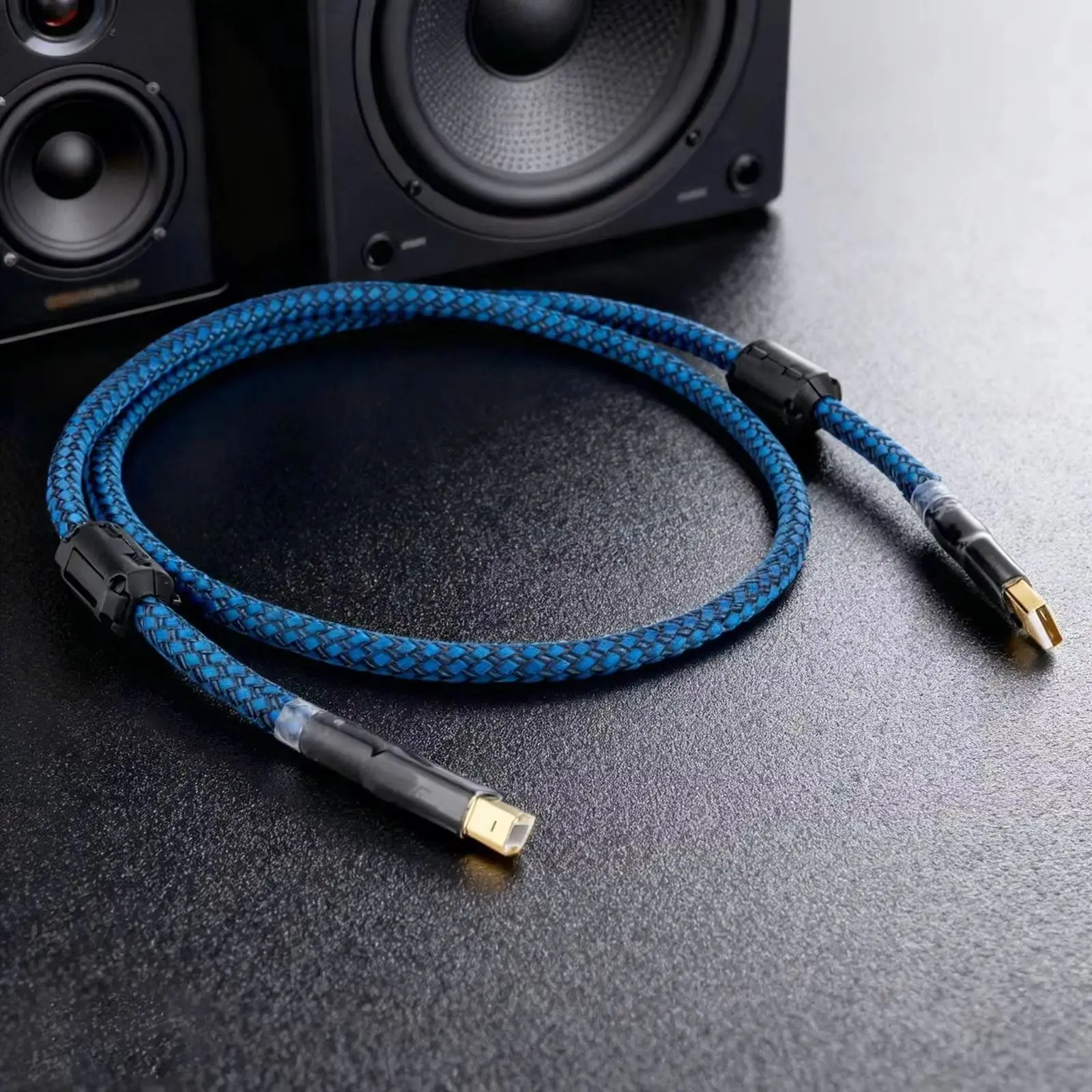 USB to USB Cable OTG Cable DAC Cable A to B with Magnetic ring Gold Plated Audiophile cable for KVM, DVD Player, TV, Laptop