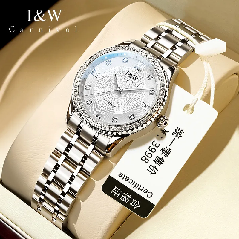 Carnival Brand High-end IW Series Women Mechanical Watches MIYOTA Movement Automatic Watch Sapphire Stainless Steel Wristwatches