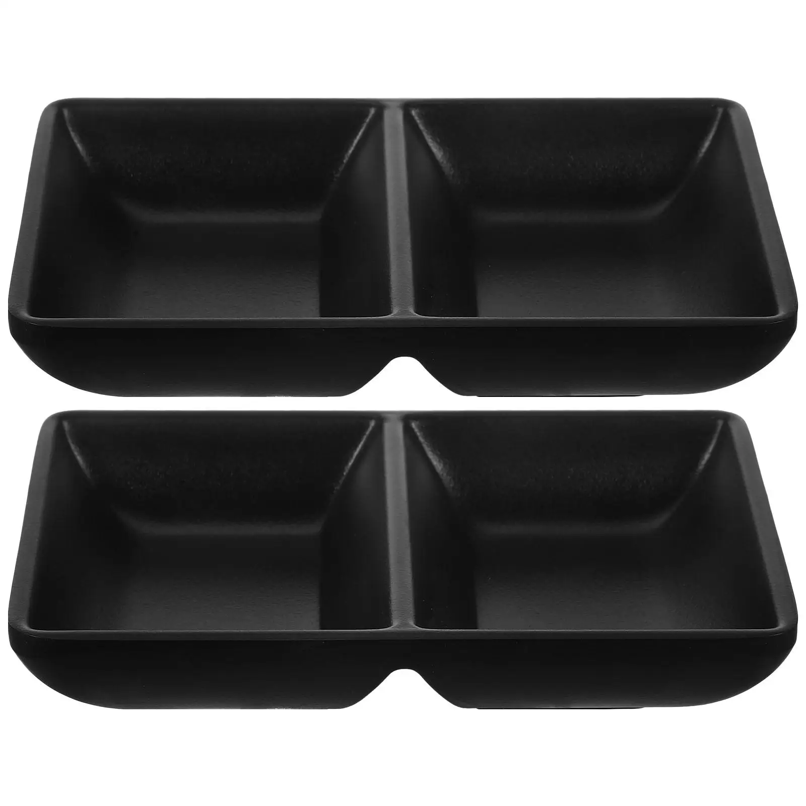 

2Pcs Divided Sauce Bowls Dipping Cups Seasoning Dish Stackable Soy Sauce Dishes Serving Platter Home Restaurant Kitchen Bar Use