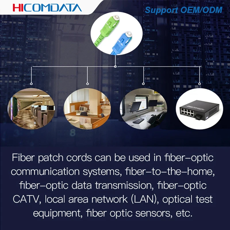 SC APC-UPC Singlemode Fibra Óptica Patch Cabo SC SM 2.0mm 9/125um FTTH Fibra Patch Cord Fibra Óptica Jumper 3m 10m 30m