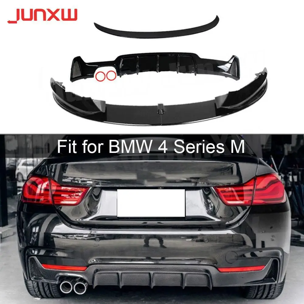 

Gloss Black Front Lip Rear Diffuser Rear Trunk Duck Spoiler Wing for BMW 4 series M Sport F32 F36 2014 UP not Convertible OO-