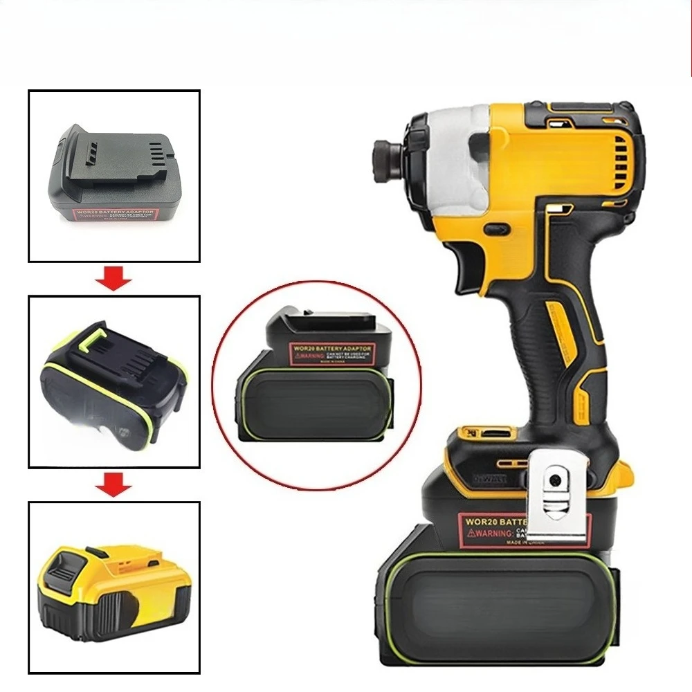 

Адаптер для аккумуляторов DEWALT 18V/20V, совместимый с 5-контактными разъемами Worx и Kress 20V.