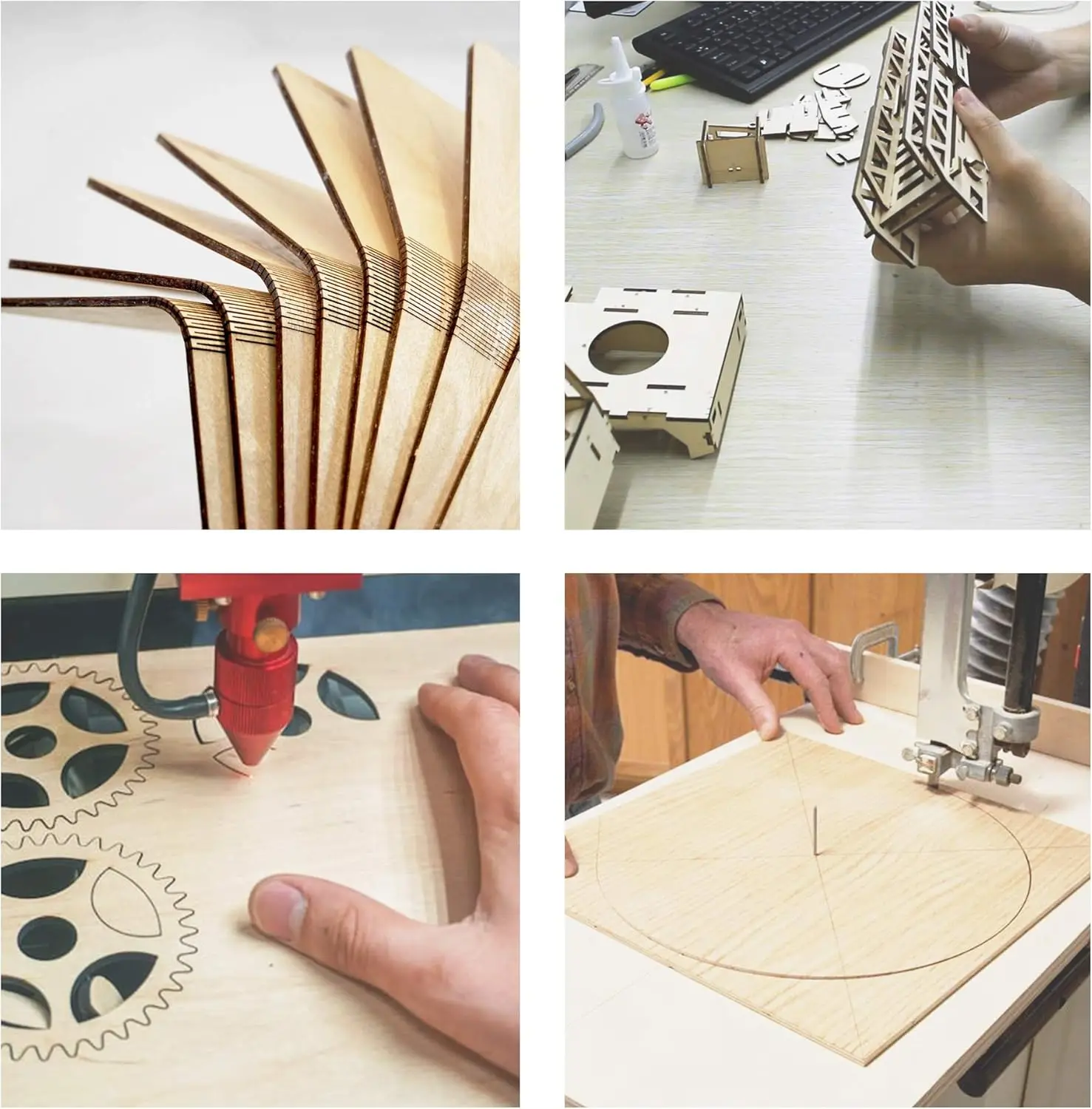 Folhas de Compensado de Madeira de Balsa Premium, 22x12 Polegadas, 1,5mm de Espessura, Pacote com 10 para Artesanato