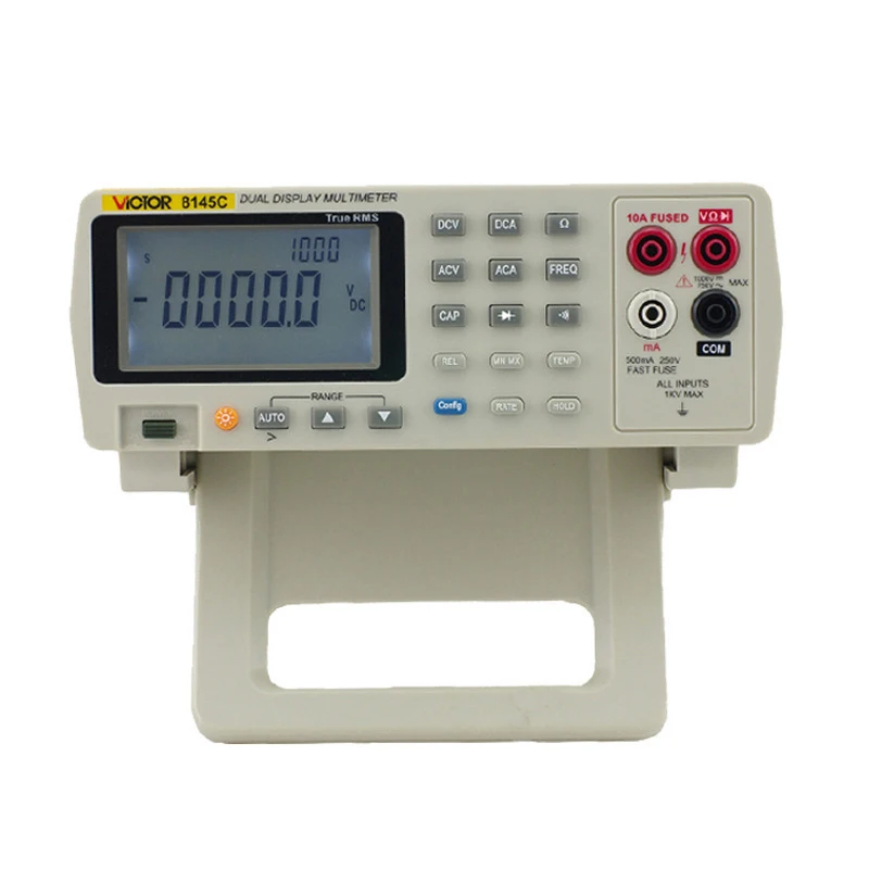 New VC8145 Desktop Digital Multimeter High Accuracy Dual Display Multimeter Autoranging Digital Bench Top Multimeter 110V-220V