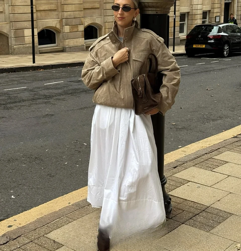 

Женская повседневная замшевая куртка с воротником-стойкой и карманами, свободная куртка, пальто, осень-зима 2021, модная уличная женская куртка