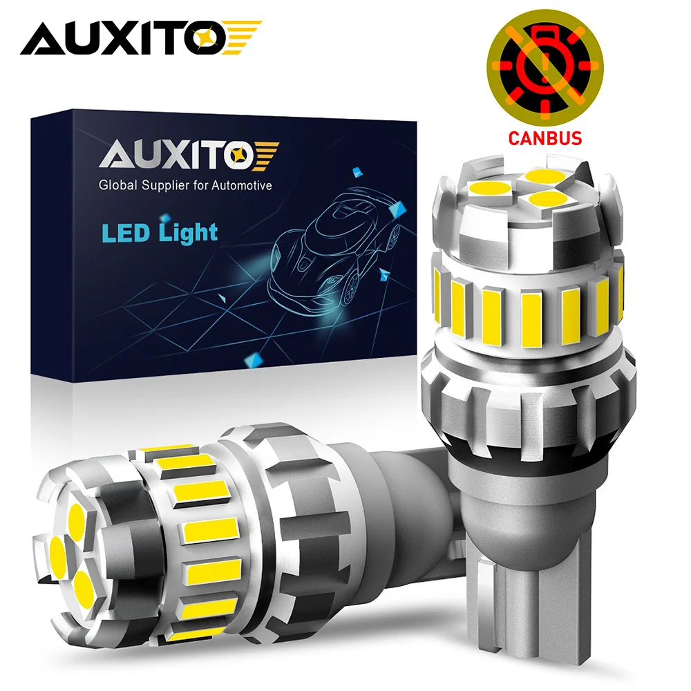 AUXITO 2Pcs Canbus W16W T15 LED Bulbs 1200Lm OBC Error Free LED Backup Light for Car Bulb T16 Stop Reverse Light Xenon White 12V