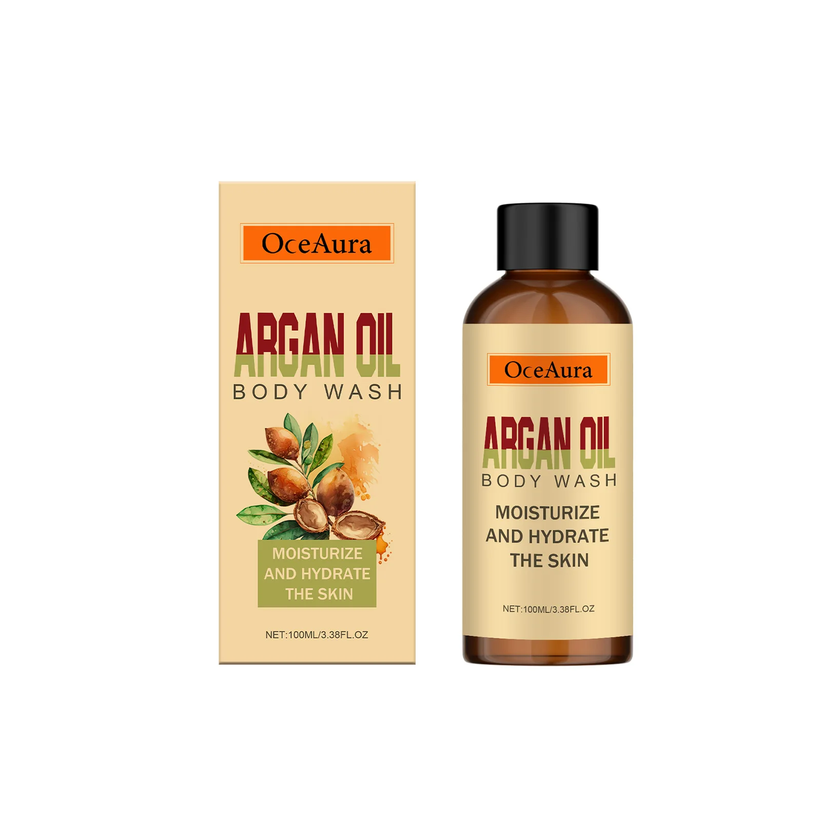

Argan Oil Body Wash - Moisturizing & Hydrating Shower Gel for Dry Skin, Sulfate-Free with Vitamin E