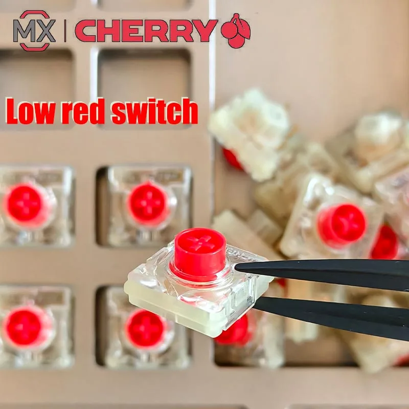 CHERRY Low Red Switch Fast Trigger Linear Factory Lubrication HIT BOX Stable Mechanical Keyboard Switches for QANBA DOIO 8BITDO
