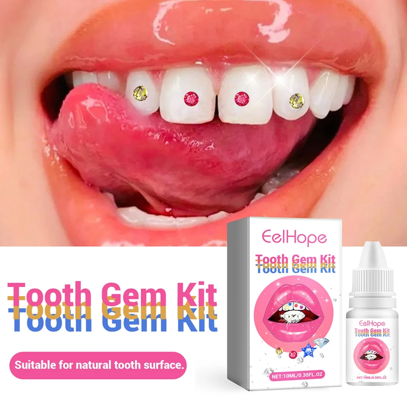 Tooth Gem Kit 1/2 set Kit di decorazione per denti fai da te accessori per la decorazione dei denti fai da te per gioielli dentali per il trucco Cosplay del partito