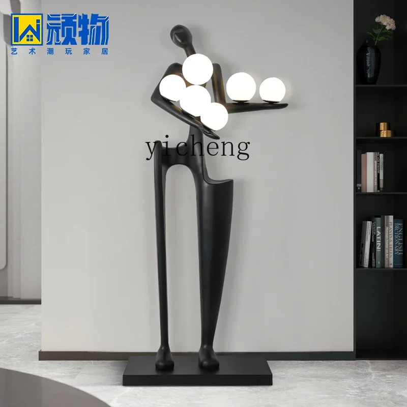 YFY  figure postmodern floor-to-ceiling human sculpture creative exhibition hall art hotel lobby ornament