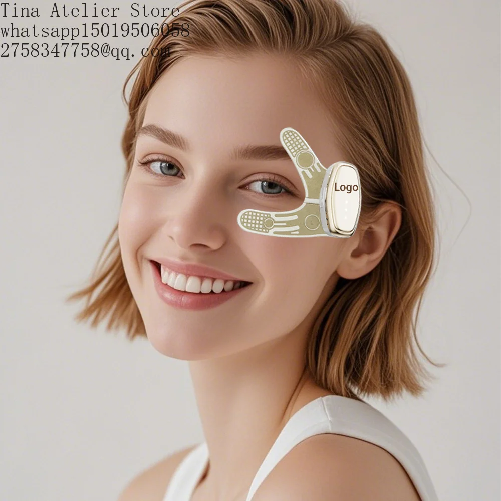 New Mini Hand Free Dark Circles Eye Bag Remova=l Ems Eye Massage Device With Eye Patches