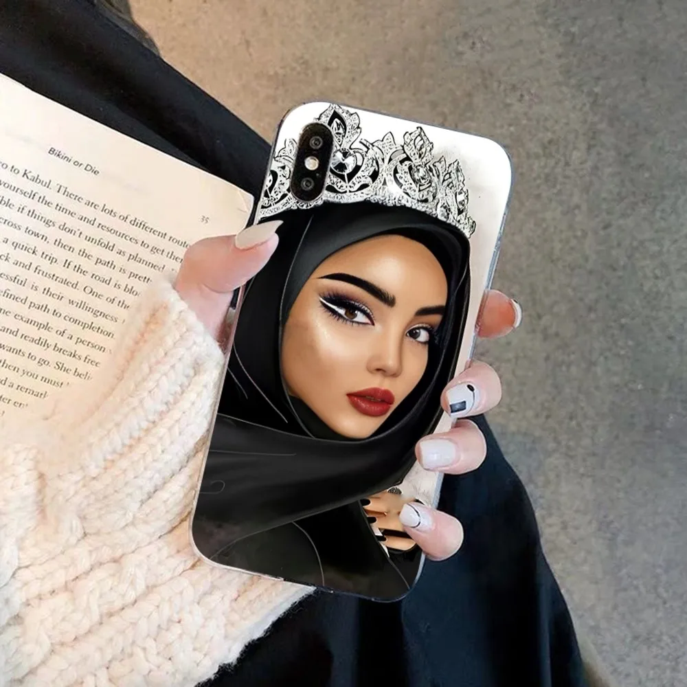 Muslim Arabic Hijab Girl Phone Case For iPhone 15 14 11 12 13 Mini Pro XS Max Cover 6 7 8 Plus X XR SE 2020 Funda Shell