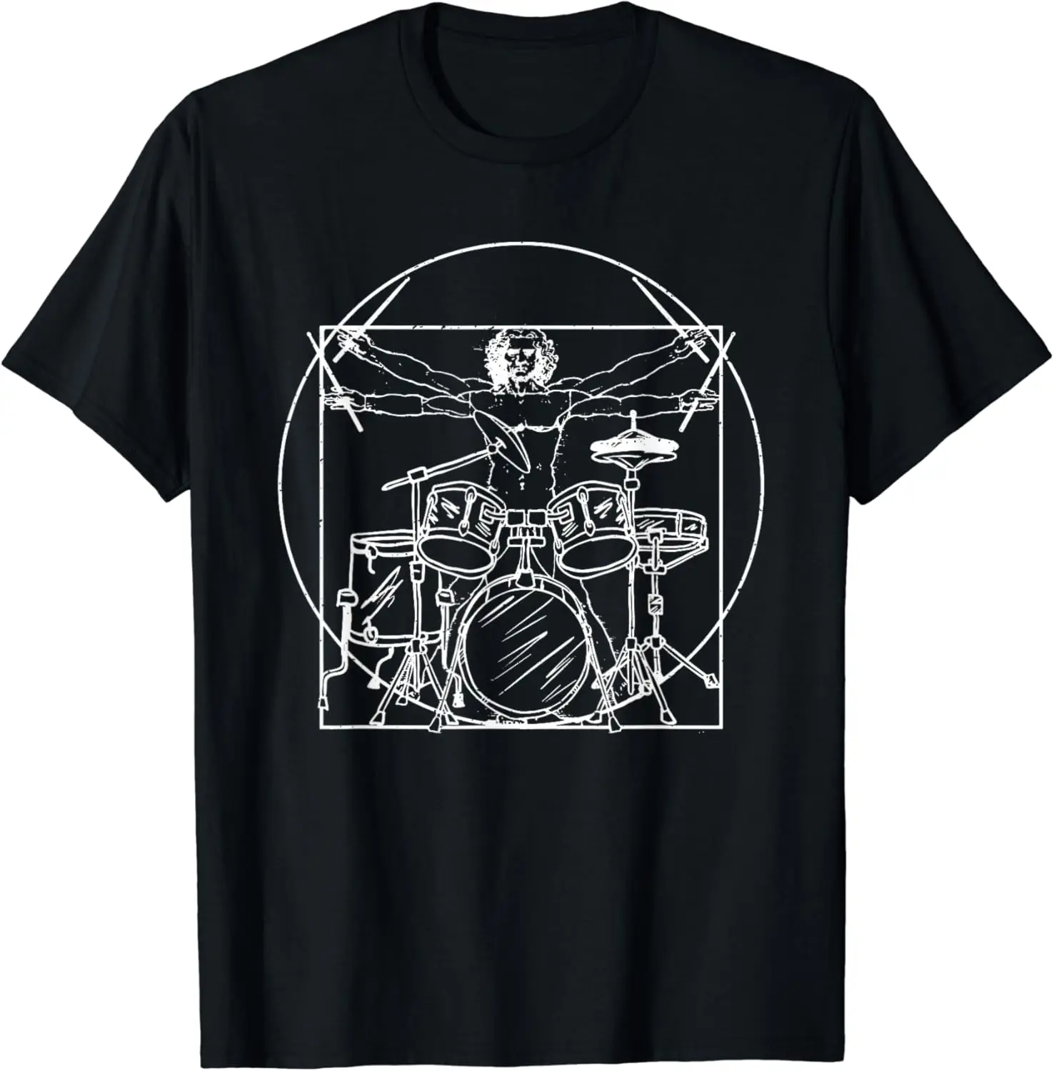 Drummer Gift: Da Vinci Drums Drawing Present for Music Fans T-Shirt New Fashion Top Tees