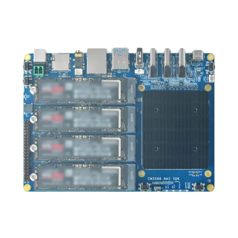 CM3588-NAS SDK,High Performance Computing Module Powered by RK3588|64-bit,4G,8G,16G|4x M.2 PCle 3.0|HDMI In/Out|8K@60P