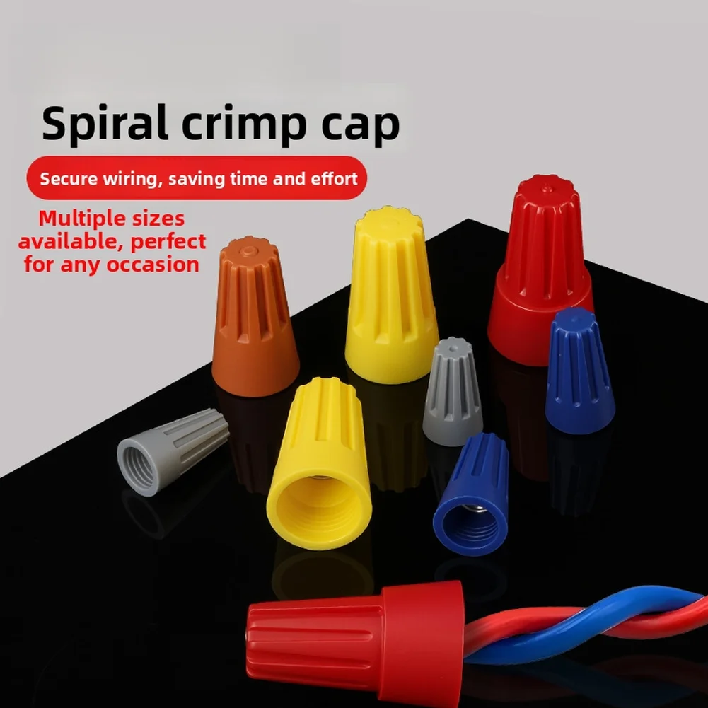 Electric Wire Connector 52 Pack P1-P6 with Rotating Crimp Cap and Spring Clamp for Reliable and Long Lasting Performance