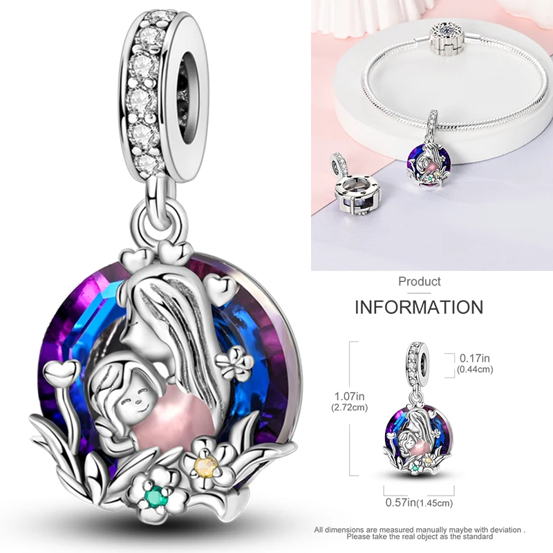 CZ Zirkon Engel-Schutzengel 925 Sterling Silber Goldener Jungfrau-Engel Anhänger Passend für Original Armreif Halskette Armband DIY Schmuck Geschenk – Detail 26