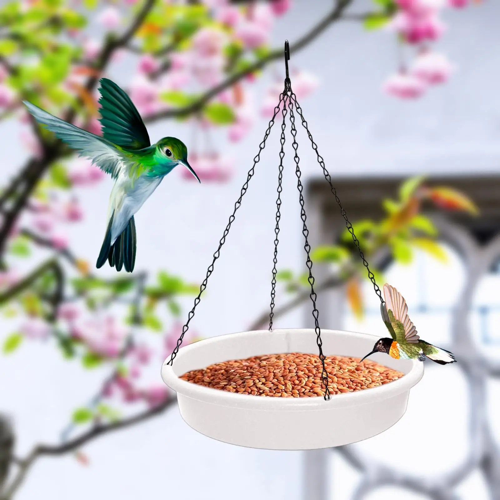 Birds Feeder and Birdbath Bowl Sturdy Birdbath for Balcony Backyard Trees