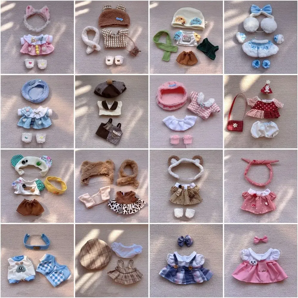 Dress Up 20cm Cotton Doll Clothes Doll Clothing Dress Doll Winter Clothes Lovely Outfit Star Doll Clothes Children's Gift