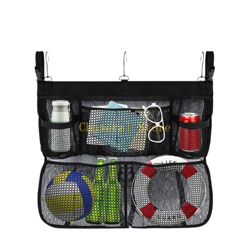 E7CE Swimming Pool Accessory Bag with Clip On Hanging Pockets