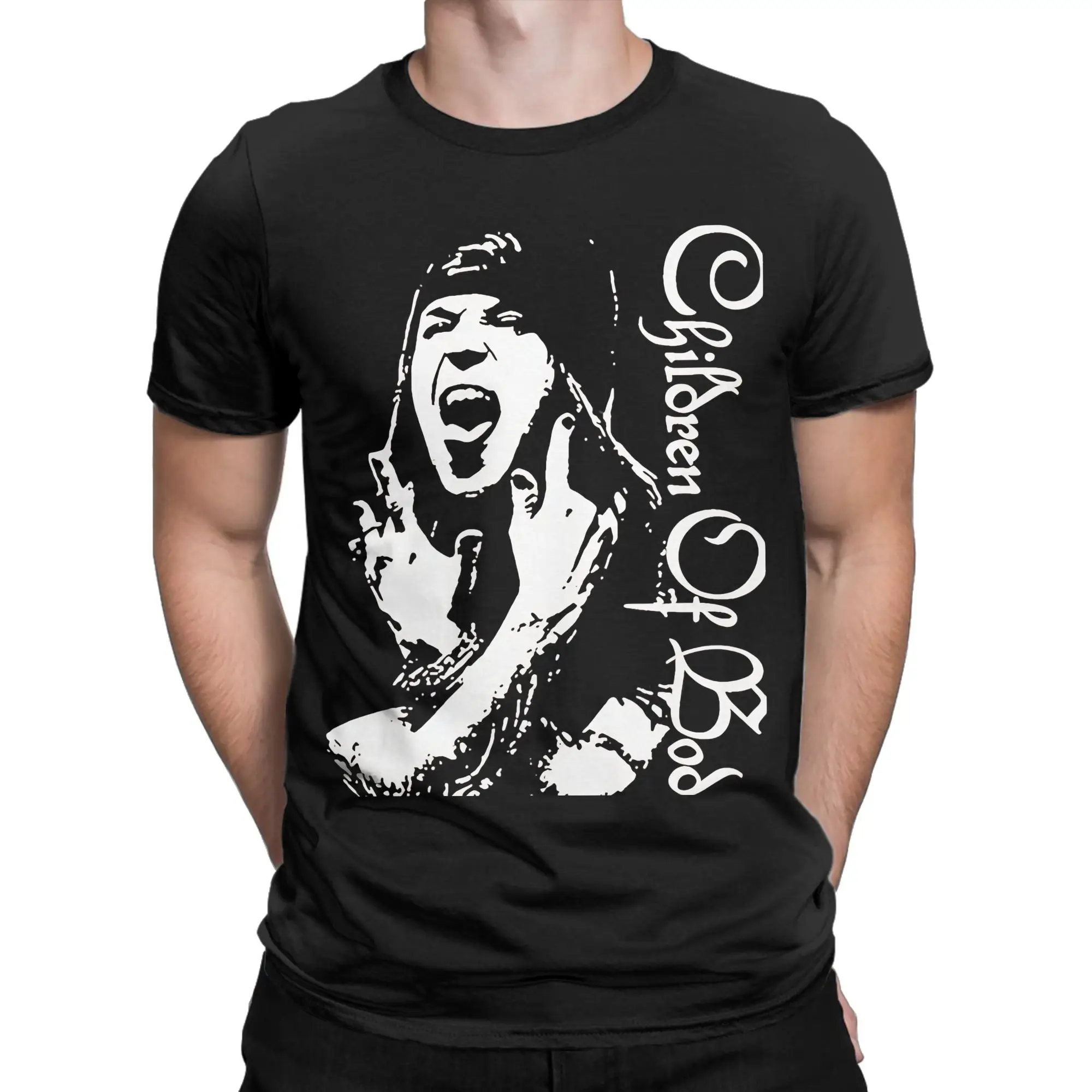 Casual Children Of Bodom T-Shirt Men Round Collar Cotton T Shirts  Short Sleeve Tee Shirt Plus Size Clothing