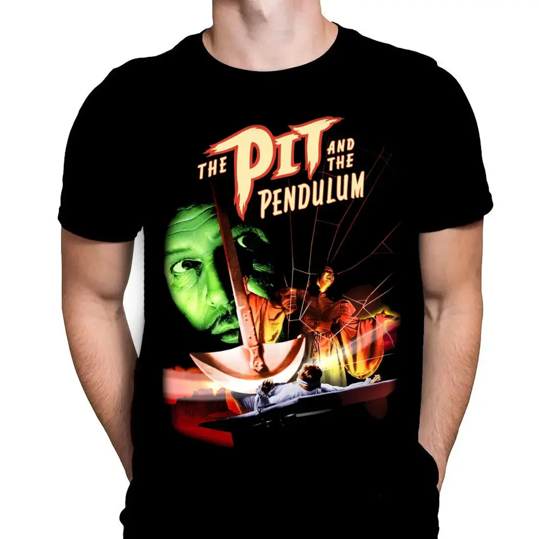 The Pit And Pendulum Movie Art T Shirt Sizes M 4XL Edgar Allen Poe