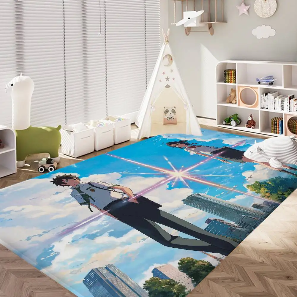 Anime Your Name Room Mats Retro Multiple Choice Living Room Kitchen Rug Non-Slip Welcome Rug