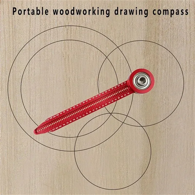 

1pc Woodworking Compass Aluminum Alloy Circular Drawing Tool Hole Ruler Marking Gauge Carpentry Scribe Gauges Hand Tools