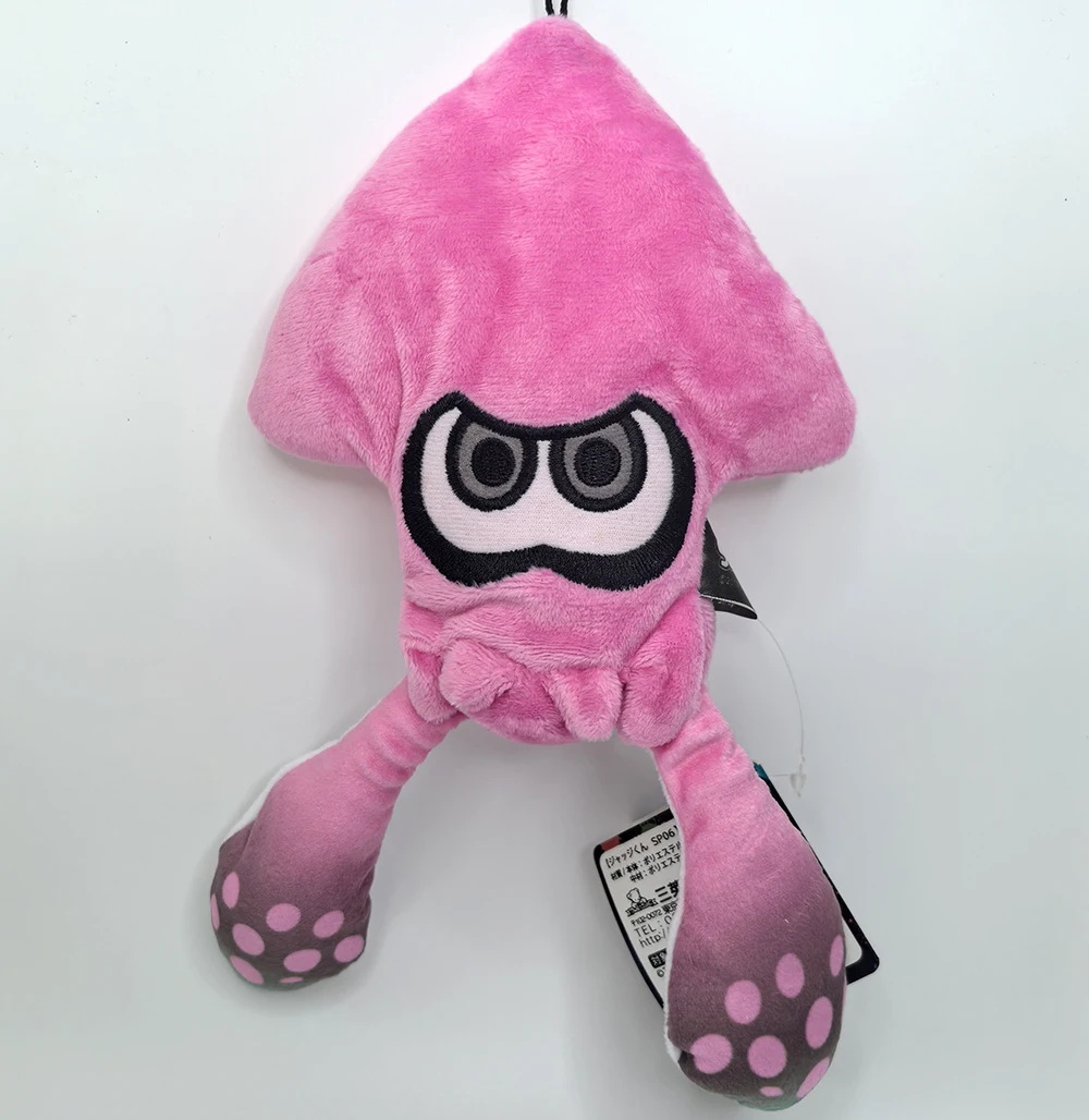 Splatoon Pink Blooper 9 inches Plush Toy , Cartoon Movie Switch Game Lime Inkling Squid Character Stuffed Animal Film Teddy Doll