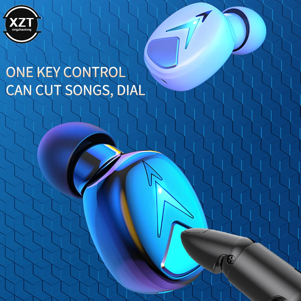 2023 Mini Invisible Bluetooth 5.0 Headphone TWS Wireless Sports Earphone Handsfree Single Headset Microphone For Smartphone