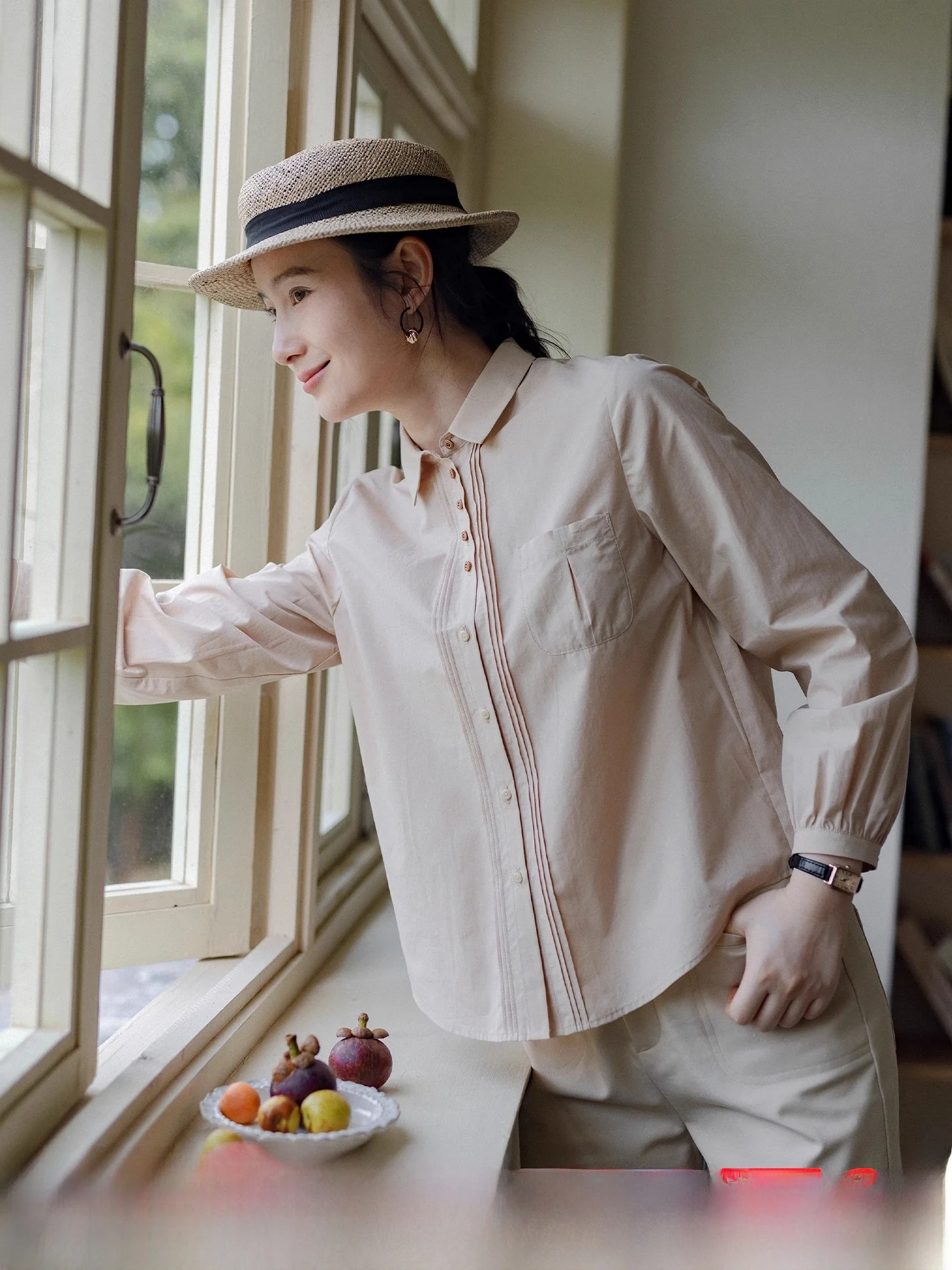 

Красная хлопковая повседневная свободная длинная женская рубашка-сорочка, новая весенняя коллекция, художественная, дышащая, удобная для повседневной носки