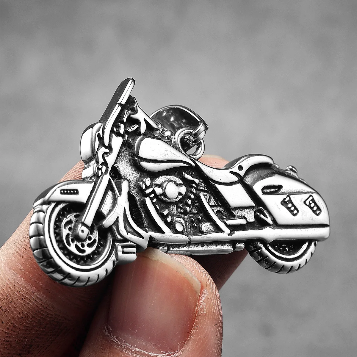 Vintage Cruise Motorcycle Rider Stainless Steel Men Necklaces Pendant Chain New In For Women Fashion Jewelry Gifts Wholesale
